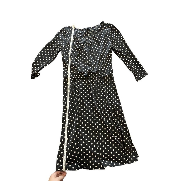 Ann Taylor Solid Black and White Polka Dot Dress size Small - Picture 8 of 9
